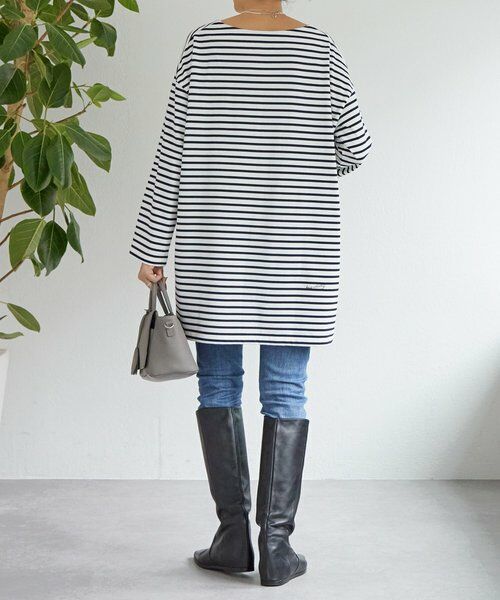 BEARDSLEY / ビアズリー カットソー | 刺繍入りボーダーロングプルオーバー | 詳細12