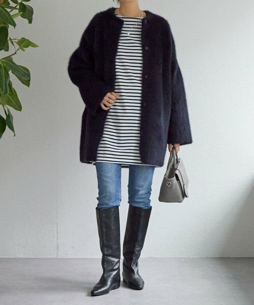 BEARDSLEY / ビアズリー カットソー | 刺繍入りボーダーロングプルオーバー | 詳細13