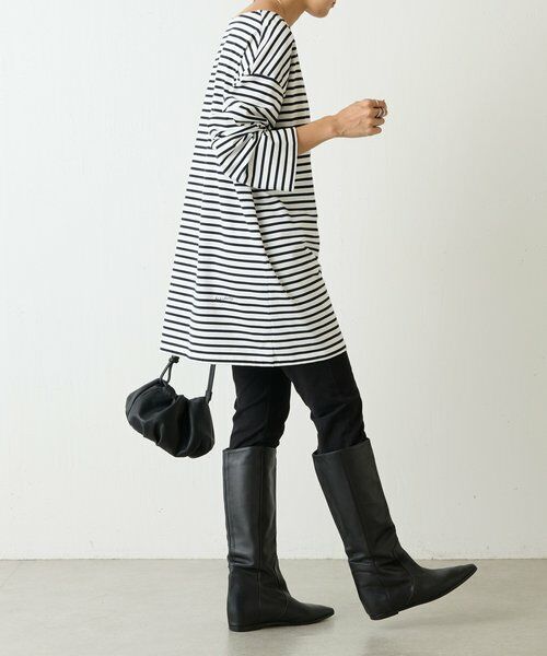 BEARDSLEY / ビアズリー カットソー | 刺繍入りボーダーロングプルオーバー | 詳細16