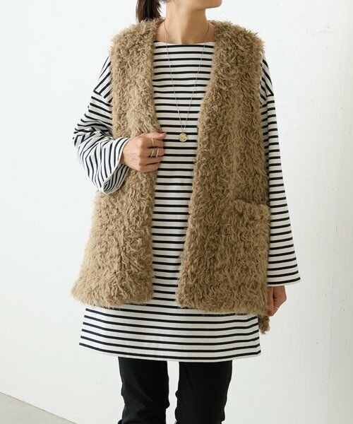 BEARDSLEY / ビアズリー カットソー | 刺繍入りボーダーロングプルオーバー | 詳細18