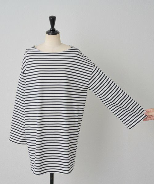 BEARDSLEY / ビアズリー カットソー | 刺繍入りボーダーロングプルオーバー | 詳細26