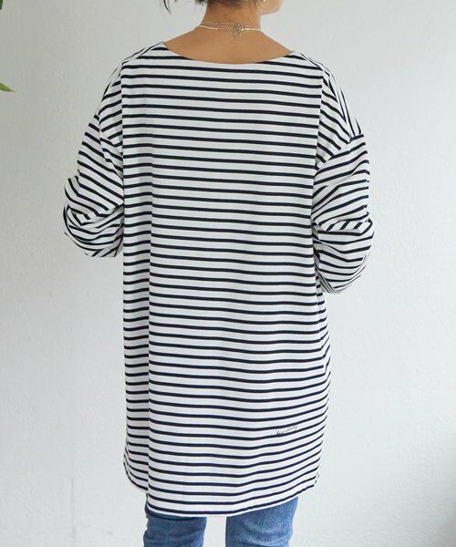 BEARDSLEY / ビアズリー カットソー | 刺繍入りボーダーロングプルオーバー | 詳細5