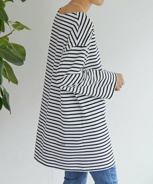 BEARDSLEY / ビアズリー カットソー | 刺繍入りボーダーロングプルオーバー | 詳細7