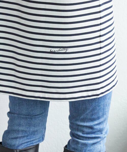 BEARDSLEY / ビアズリー カットソー | 刺繍入りボーダーロングプルオーバー | 詳細8