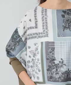 BEARDSLEY / ビアズリー ロング・マキシ丈ワンピース | スカーフパッチワークプリントワンピース