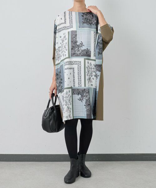 BEARDSLEY / ビアズリー ロング・マキシ丈ワンピース | スカーフパッチワークプリントワンピース | 詳細13
