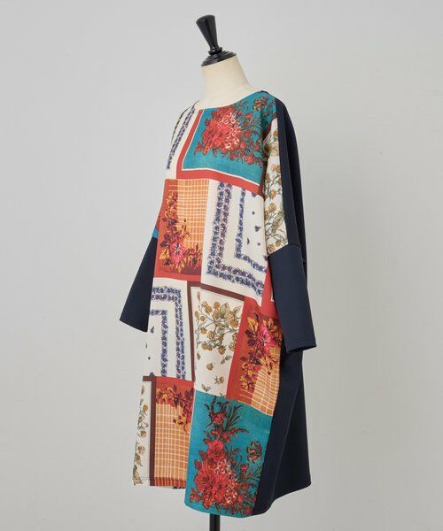 BEARDSLEY / ビアズリー ロング・マキシ丈ワンピース | スカーフパッチワークプリントワンピース | 詳細27