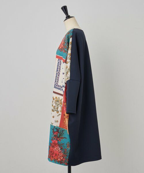 BEARDSLEY / ビアズリー ロング・マキシ丈ワンピース | スカーフパッチワークプリントワンピース | 詳細28