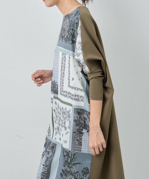 BEARDSLEY / ビアズリー ロング・マキシ丈ワンピース | スカーフパッチワークプリントワンピース | 詳細17