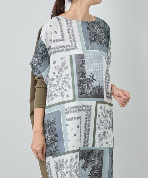 BEARDSLEY / ビアズリー ロング・マキシ丈ワンピース | スカーフパッチワークプリントワンピース | 詳細19