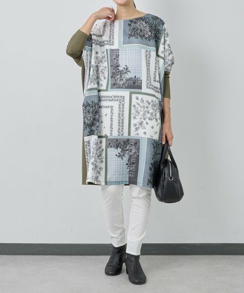 BEARDSLEY / ビアズリー ロング・マキシ丈ワンピース | スカーフパッチワークプリントワンピース | 詳細21