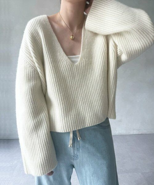 BEARDSLEY / ビアズリー ニット・セーター | Vネック畦プルオーバー | 詳細7