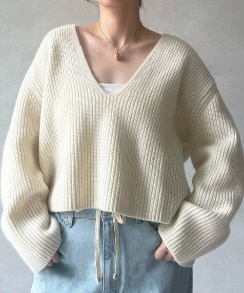 BEARDSLEY / ビアズリー ニット・セーター | Vネック畦プルオーバー | 詳細8