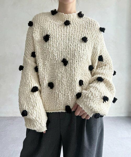 BEARDSLEY / ビアズリー ニット・セーター | ぽんぽんドットニット | 詳細1