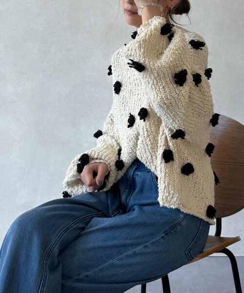 BEARDSLEY / ビアズリー ニット・セーター | ぽんぽんドットニット | 詳細19