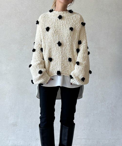 BEARDSLEY / ビアズリー ニット・セーター | ぽんぽんドットニット | 詳細23