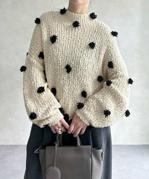 BEARDSLEY / ビアズリー ニット・セーター | ぽんぽんドットニット | 詳細5