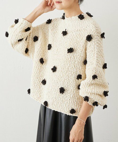 BEARDSLEY / ビアズリー ニット・セーター | ぽんぽんドットニット | 詳細7