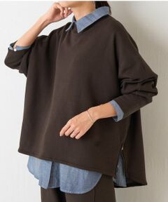 BEARDSLEY / ビアズリー カットソー | 刺繍入り裏ボアトレーナー