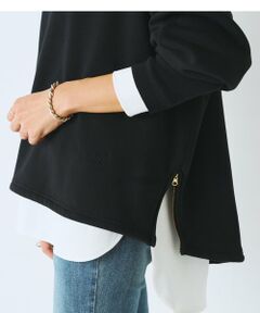 BEARDSLEY / ビアズリー カットソー | 刺繍入り裏ボアトレーナー