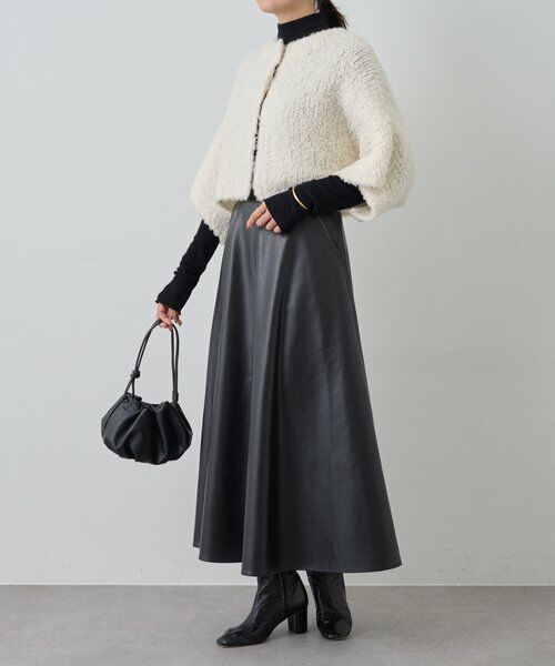BEARDSLEY / ビアズリー ロング・マキシ丈スカート | フェイクレザーフレアスカート | 詳細11