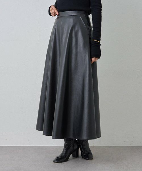 BEARDSLEY / ビアズリー ロング・マキシ丈スカート | フェイクレザーフレアスカート | 詳細18