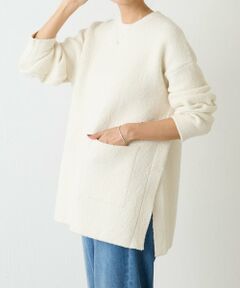 BEARDSLEY / ビアズリー ニット・セーター | ブークレ接結スリットプルオーバー