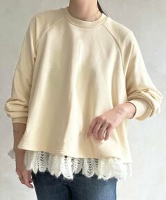 BEARDSLEY / ビアズリー カットソー | 裾タムレースカットソー