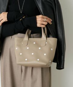 BEARDSLEY / ビアズリー トートバッグ | ドット刺繍バッグ/小
