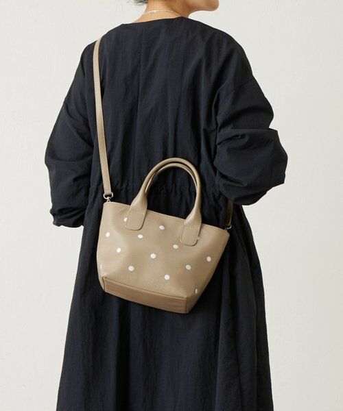 BEARDSLEY / ビアズリー トートバッグ | 《本革》ドット刺繍バッグ/小 | 詳細17