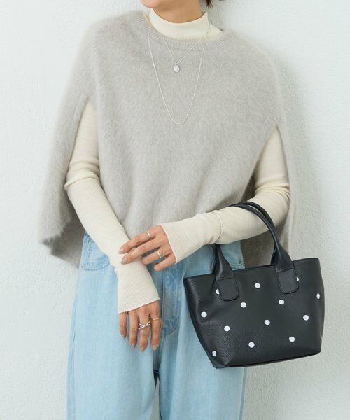 BEARDSLEY / ビアズリー トートバッグ | ドット刺繍バッグ/小 | 詳細17