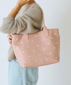 BEARDSLEY / ビアズリー トートバッグ | ドット刺繍バッグ/大