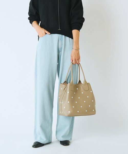 BEARDSLEY / ビアズリー トートバッグ | ドット刺繍バッグ/大 | 詳細11