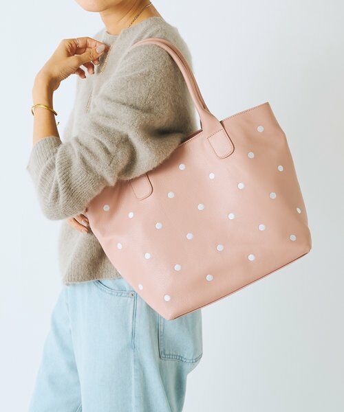 BEARDSLEY / ビアズリー トートバッグ | ドット刺繍バッグ/大 | 詳細12