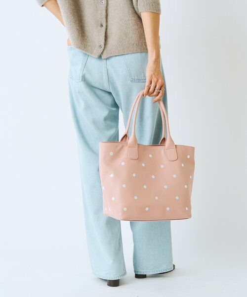 BEARDSLEY / ビアズリー トートバッグ | ドット刺繍バッグ/大 | 詳細13