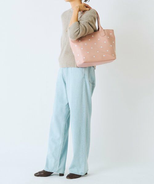 BEARDSLEY / ビアズリー トートバッグ | ドット刺繍バッグ/大 | 詳細15