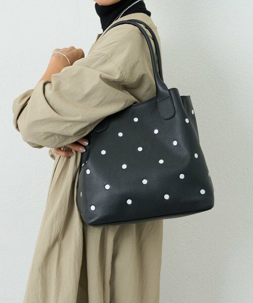 BEARDSLEY / ビアズリー トートバッグ | ドット刺繍バッグ/大 | 詳細5