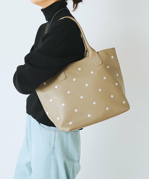BEARDSLEY / ビアズリー トートバッグ | ドット刺繍バッグ/大 | 詳細6