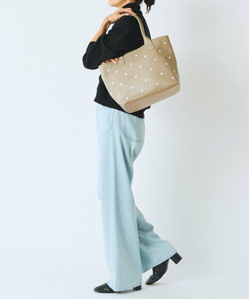 BEARDSLEY / ビアズリー トートバッグ | ドット刺繍バッグ/大 | 詳細8