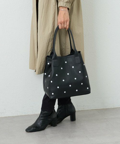 BEARDSLEY / ビアズリー トートバッグ | ドット刺繍バッグ/大 | 詳細20