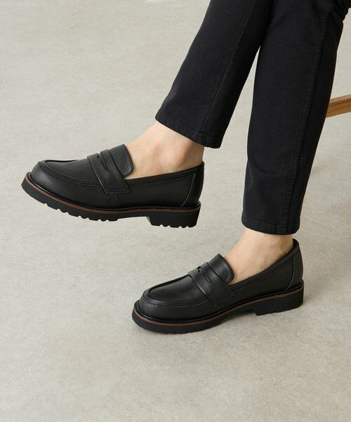 BEARDSLEY/ビアズリー レザーボリュームローファー ブラック 37 BEARDSLEY/ビアズリー レザーボリュームローファー ブラック 37