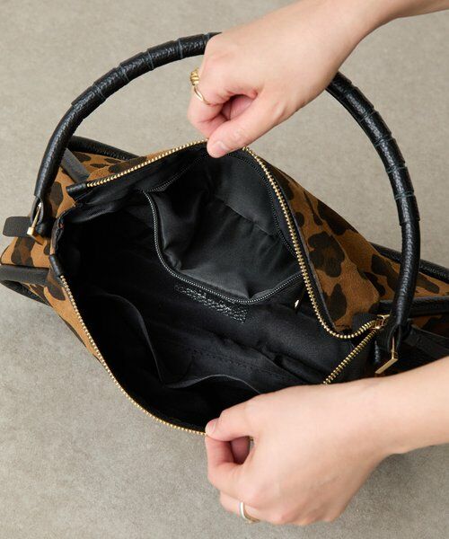 BEARDSLEY / ビアズリー トートバッグ | 2WAYレザーショルダー（レオパード） | 詳細10