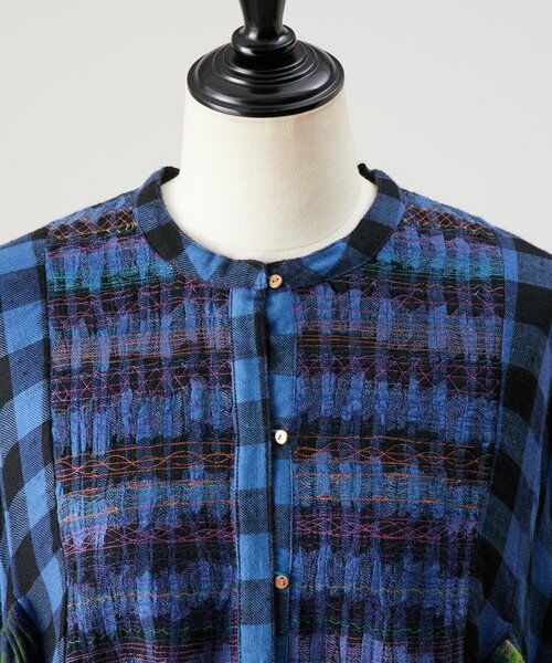 BEARDSLEY / ビアズリー ロング・マキシ丈ワンピース | 《INJIRI》カシミヤチェック柄ワンピース | 詳細16