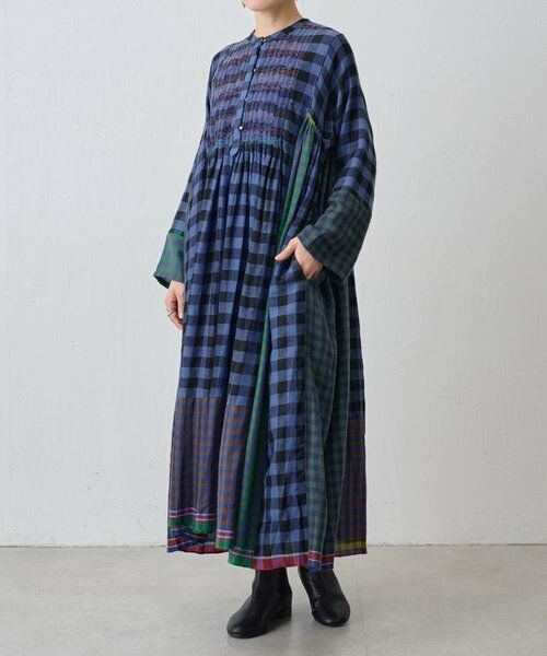BEARDSLEY / ビアズリー ロング・マキシ丈ワンピース | 《INJIRI》カシミヤチェック柄ワンピース | 詳細2