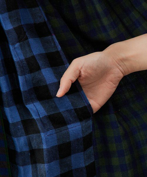 BEARDSLEY / ビアズリー ロング・マキシ丈ワンピース | 《INJIRI》カシミヤチェック柄ワンピース | 詳細21