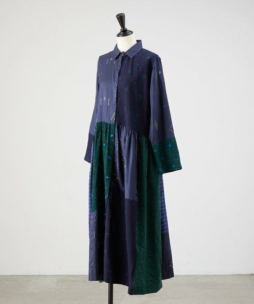 BEARDSLEY / ビアズリー ロング・マキシ丈ワンピース | 《INJIRI》シルク＆ウールシャツワンピース | 詳細10