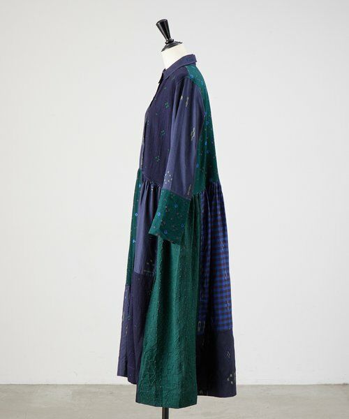 BEARDSLEY / ビアズリー ロング・マキシ丈ワンピース | 《INJIRI》シルク＆ウールシャツワンピース | 詳細11