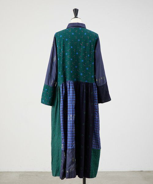 BEARDSLEY / ビアズリー ロング・マキシ丈ワンピース | 《INJIRI》シルク＆ウールシャツワンピース | 詳細12