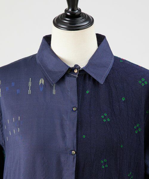 BEARDSLEY / ビアズリー ロング・マキシ丈ワンピース | 《INJIRI》シルク＆ウールシャツワンピース | 詳細13