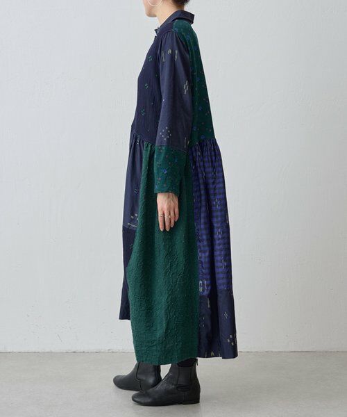 BEARDSLEY / ビアズリー ロング・マキシ丈ワンピース | 《INJIRI》シルク＆ウールシャツワンピース | 詳細3